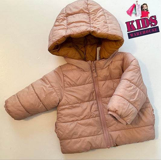 Reversible Pink Puffer Jacket Size 00