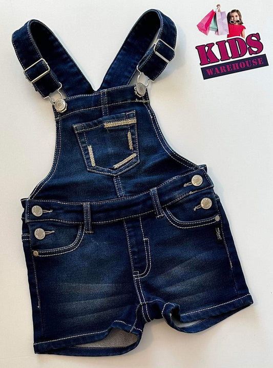 Nisha Dark Wash Denim Shorts Overalls Size 5