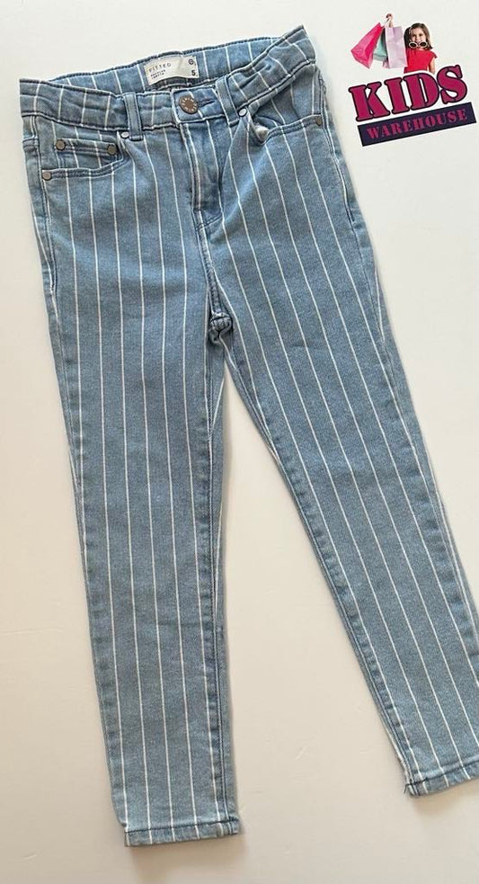 Target Blue & White Jean Pants Size 5