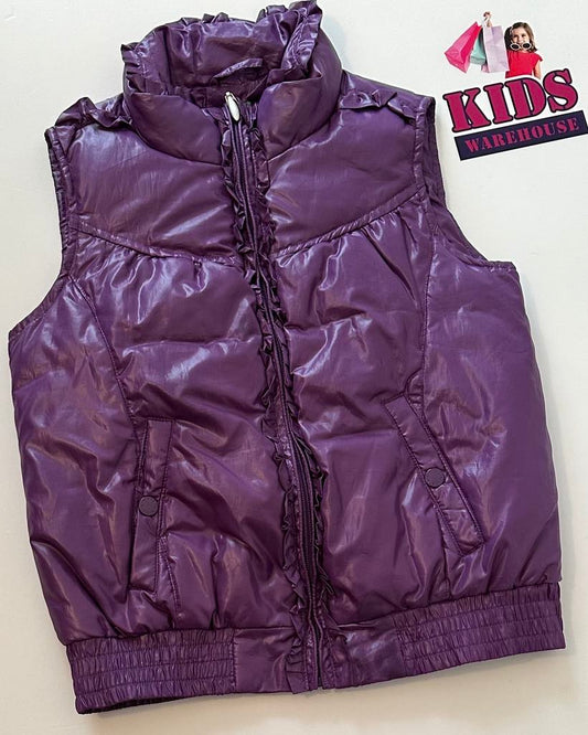 United Colors of Benetton Purple Puffer Vest Size 7