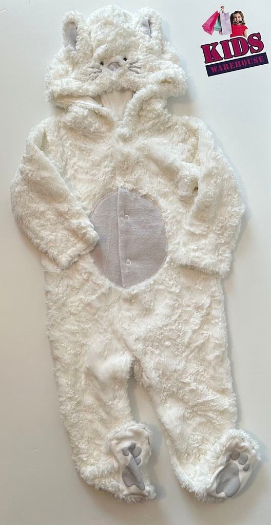 Target White Fluffy Jumpsuit Size 1