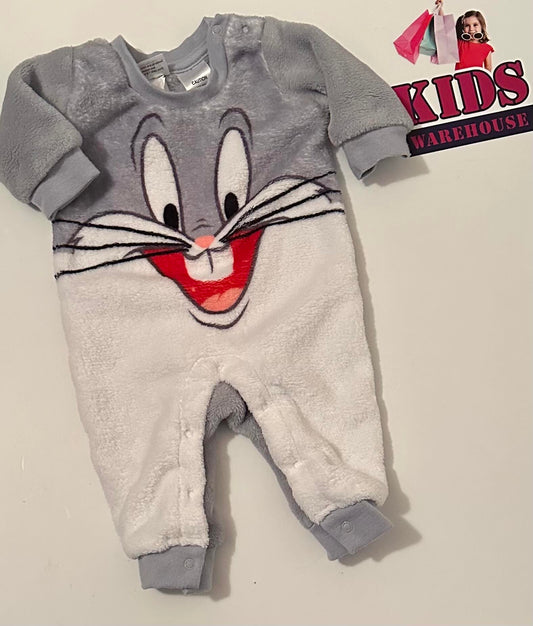 Looney Tunes Rabbit Fluffy Jumpsuit Size 0000