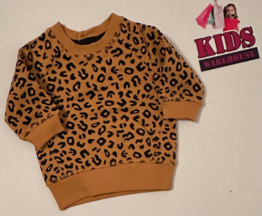 Baby Berry Yellow Jumper With Leopard Pattern Size 000