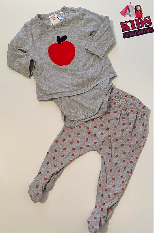 Seed Heritage Grey 2 Piece PJ Set Size 0