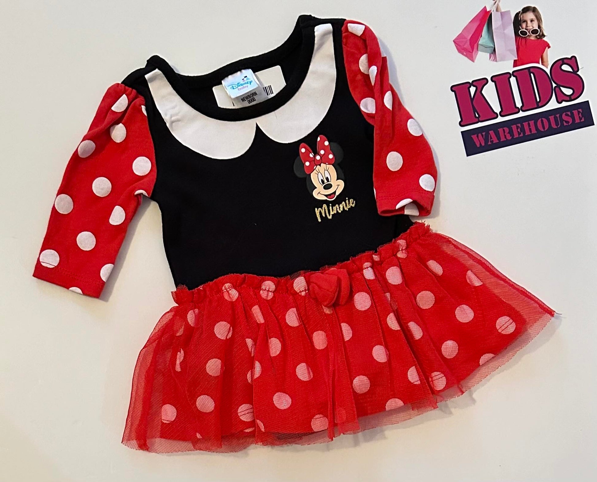 Disney Black & Red Minnie Mouse Dress Size 0000 Kids Warehouse AU Disney Black & Red Minnie Mouse Dress Size 0000 Kids Warehouse AU