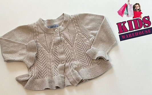 Mayoral Cream Sparkly Cardigan Size 00 ￼