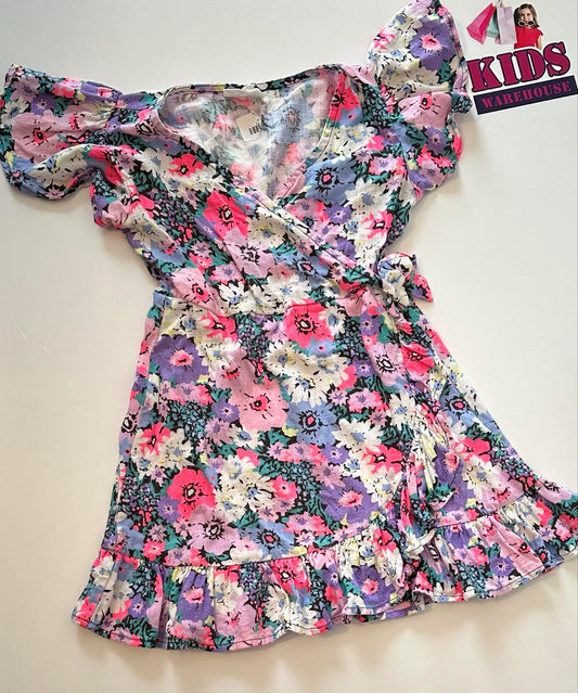 Cotton On Dress With Pink & White Flower Pattern Size 4