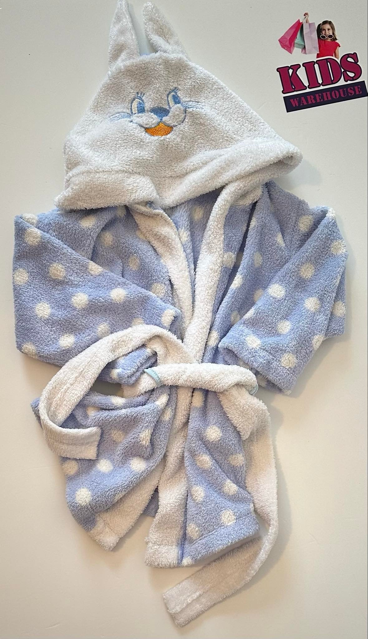 Blue & White Dressing Gown Size 1