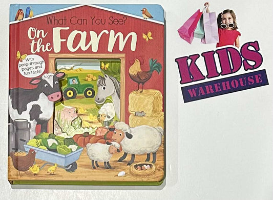 What Can You See? On The Farm With Peep-Through Pages And Fun Facts (Board Book) - Maria Perera