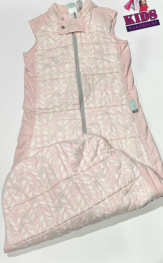 Ergo Pouch Australia Pink, White, Grey Leaf Print Size 1-3 (12-36M, 12kg+) TOG 2.5