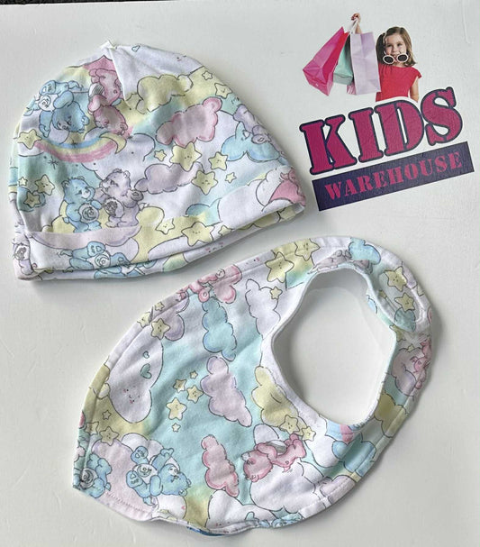 Care Bear Print Bib And Beanie Size 0