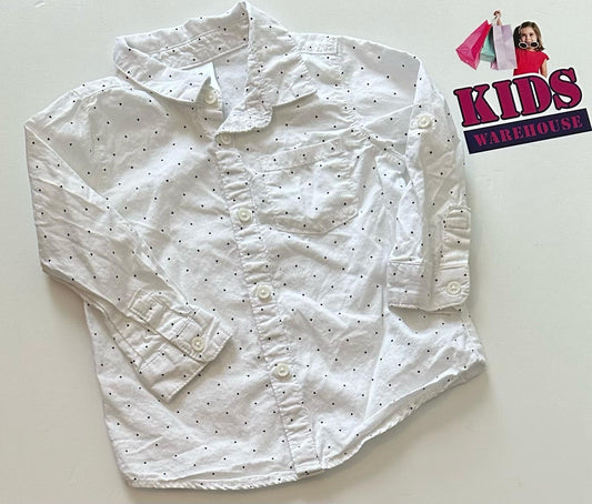 Target White Button Up Top Size 1