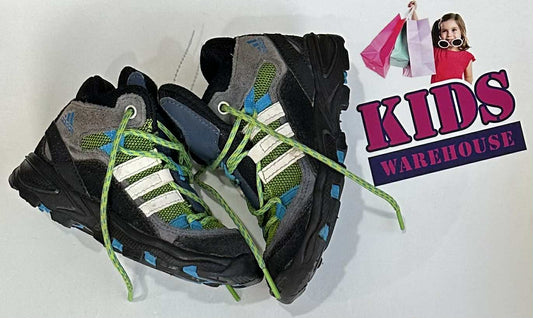 Adidas Grey, Green, Blue Runners Size US8/UK7.5 (Child)
