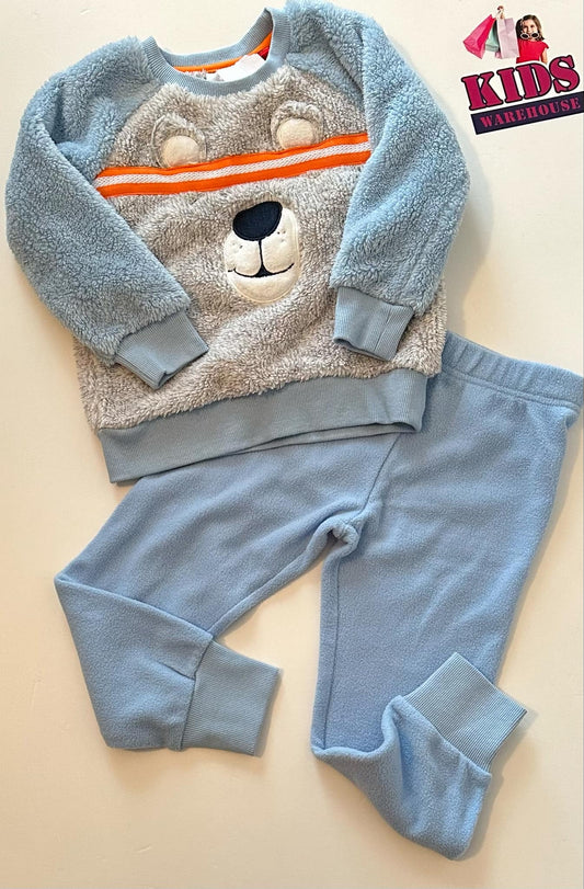 Target Blue & Grey 2 Piece PJ Set Size 3