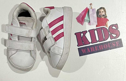 Adidas Pink, White Runners Size US5/UK4 (Child)