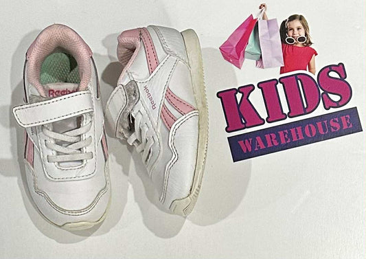 Reebok White, Pink Runners Size US4/UK3.5 (Toddler/Child)