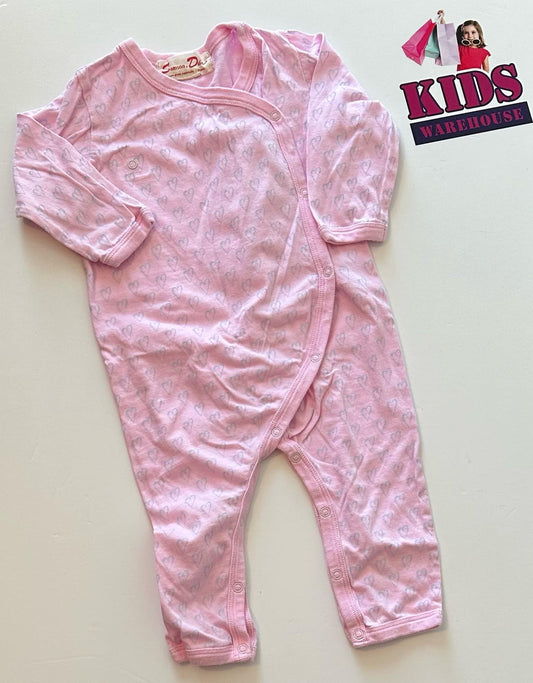 Samson & Delilah Pink Jumpsuit With Heart Pattern Size 0