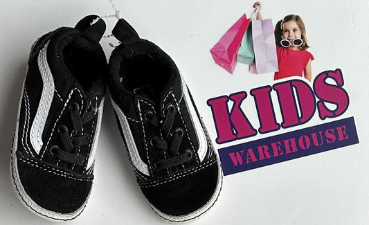 Vans Black, White Sneakers Size US3/UK2.5 (Toddler/Child)