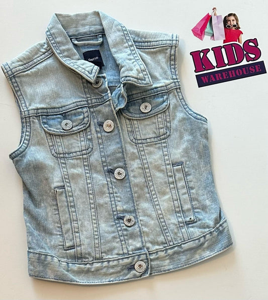 Gap Kids Light Blue Denim Vest Size 5