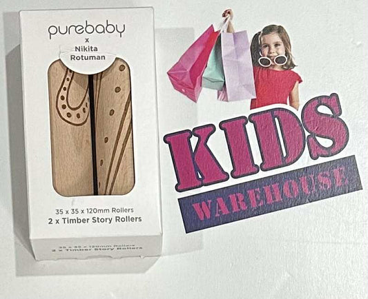 Purebaby x Nikita Rotuman Timber Story Rollers 2 Pack