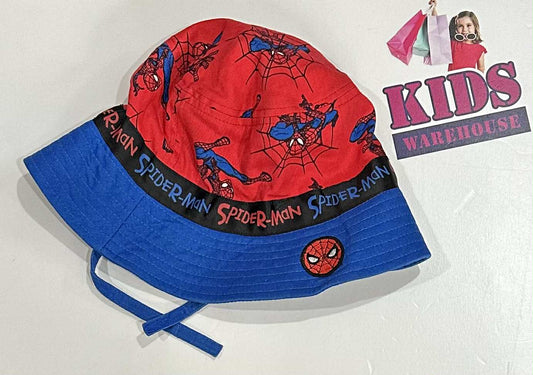 Marvel Spiderman Red, Blue Print Bucket Hat Size Child