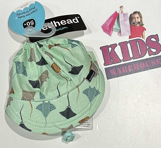 NEW Bedhead Swim Mint, Stingray Print Swim Cap Size XXS (0-3 Months)