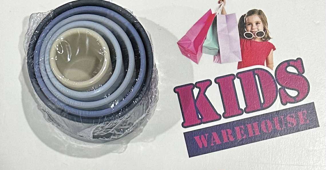 Blue Silicone Stacking Cups