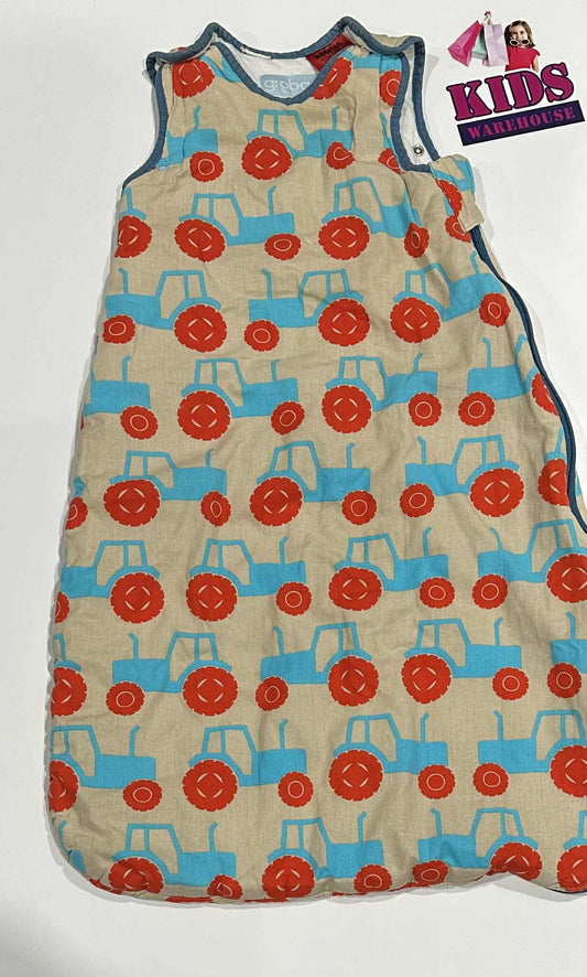 Grobag The Original Tan, Blue & Red Tracker Print Size 0-6 Months (4kg) TOG 2.5