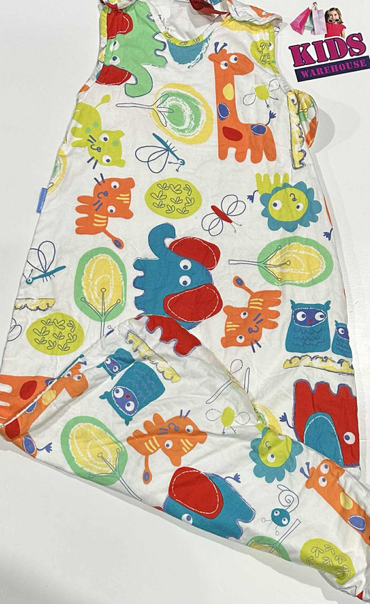 Gro Company White, Multicoloured Animal Print Size 6-18 Months (8.1kg) TOG 1