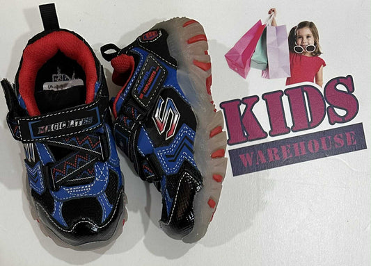 NEW Skechers Magic Lites Blue, Red Runners Size US6/UK5 (Child)