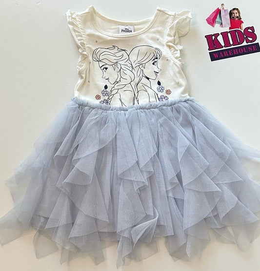 Disney Frozen White & Blue Tutu Dress Size 1