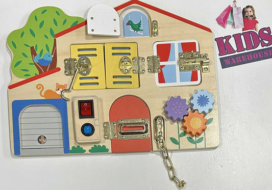 Wooden Toy Metal Lock Puzzle
