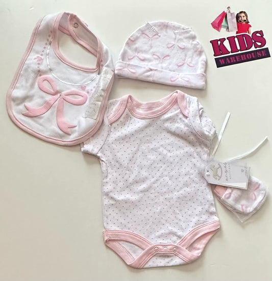 New Boutique White & Pink 3 Piece Set Size 0000