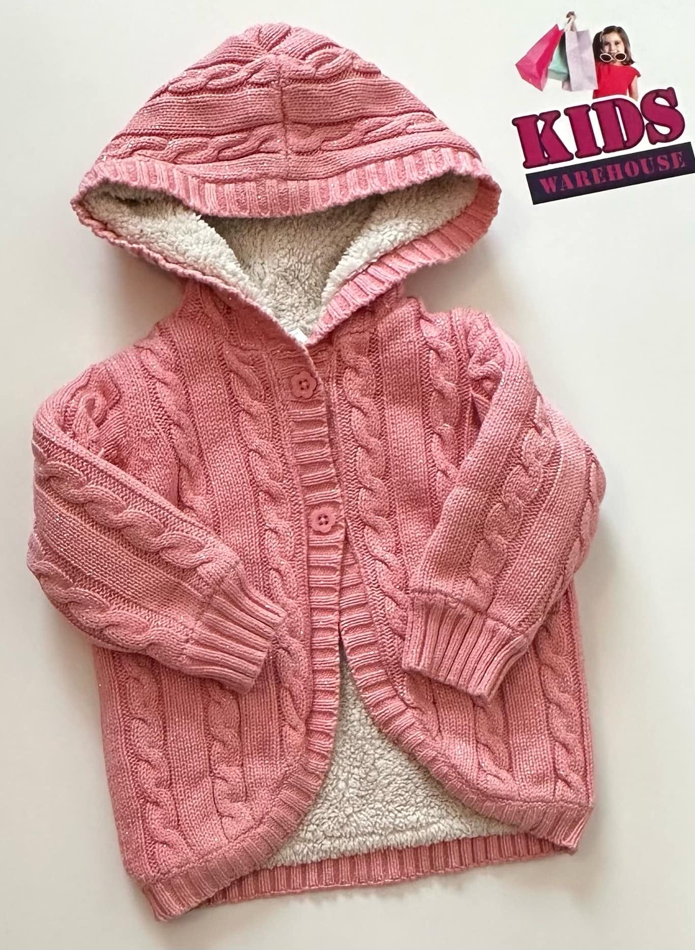 Tiny Little Wonders Pink Knit Hoodie Size 0