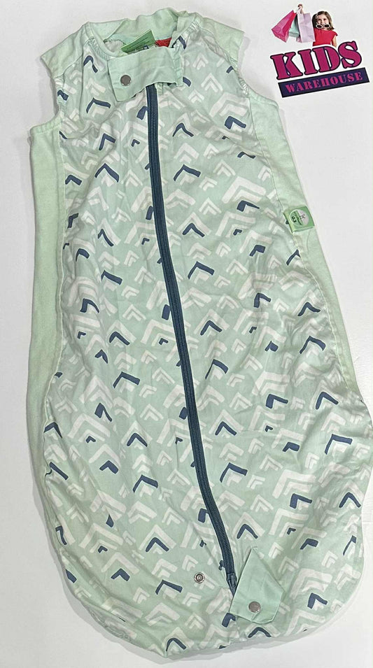 Ergo Pouch Australia Mint White, Blue Arrow Print Size 000-1 (2-12 Months, 6-12kg) TOG 0.3