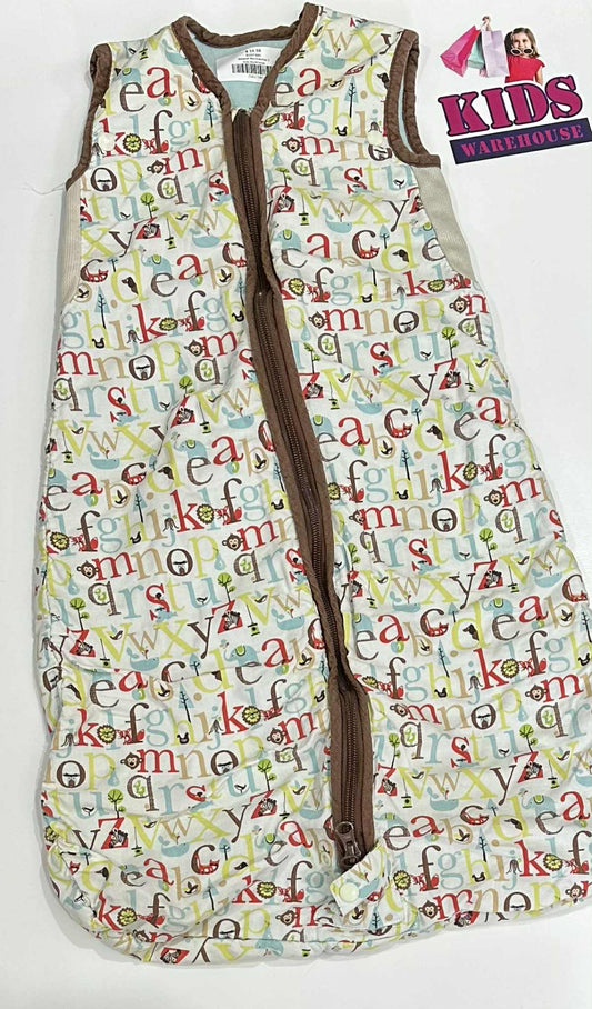 White, Alphabet Print Size 0-6 Months TOG 1