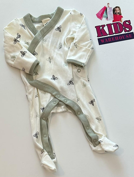 Preemie Baby Berry White & Green Jumpsuit Size 00000