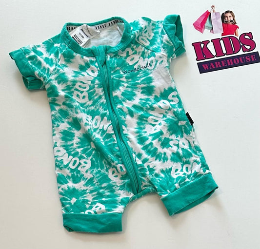 Bonds Green & White Bodysuit Size 0000