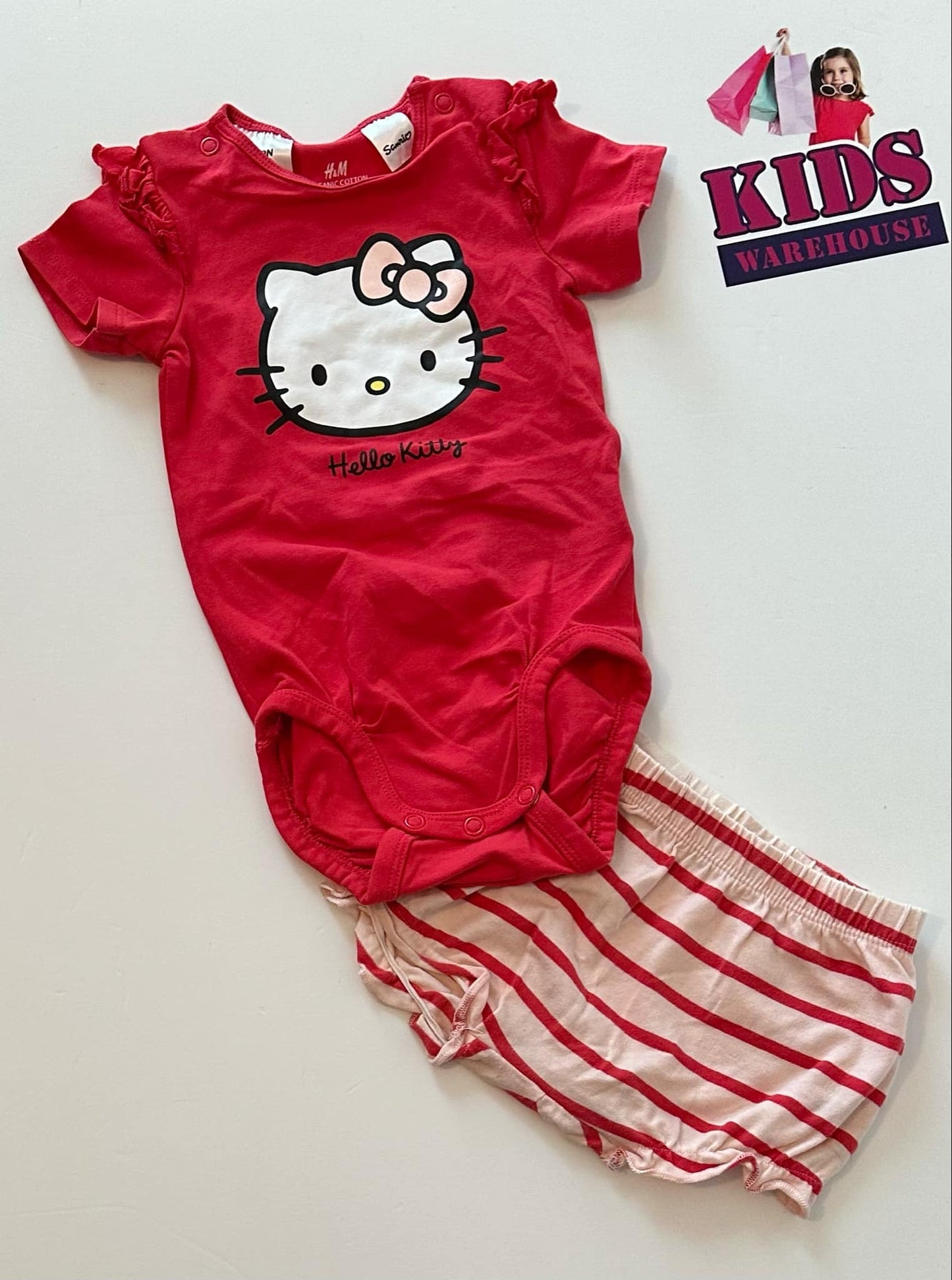 H&M Red 2 Piece Hello Kitty Set Size 00