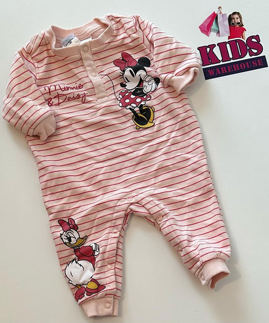 Disney Pink Jumpsuit With Minnie Mouse Print Size 000