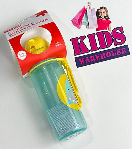 NEW Skip Hop Shark Print Straw Bottle 390ml
