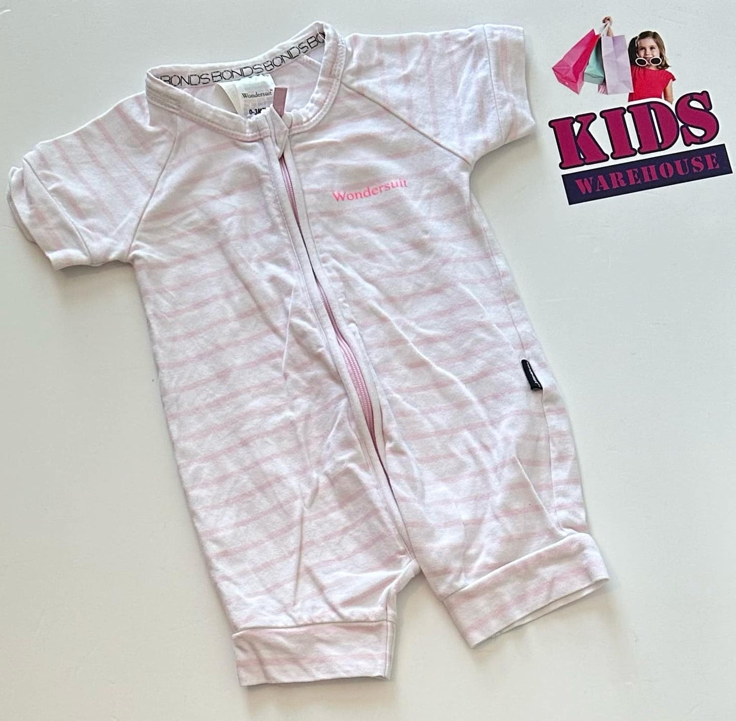 Bonds Pink & White Wondersuit Size 000