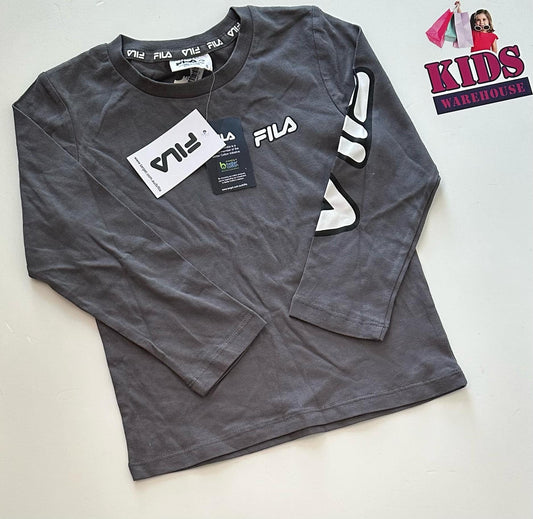 New Fila Grey Long Sleeve Top Size 5