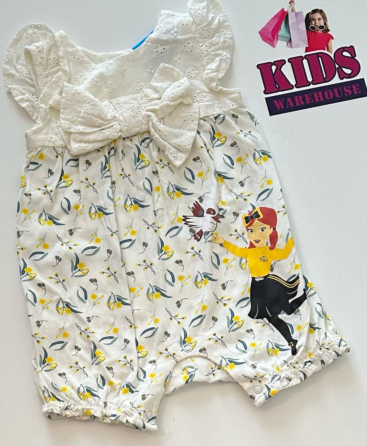 The Little Wiggles White & Yellow Bodysuit Size 00