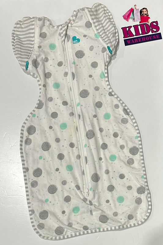 Love To Dream White, Grey, Teal Circle Print Size Medium/Large TOG 0.2