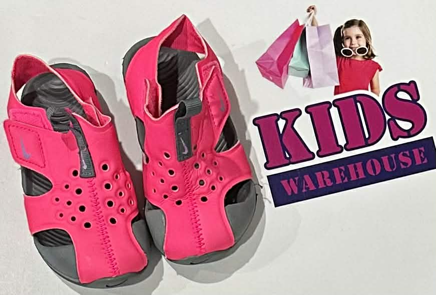 Nike Hot Pink, Grey Sandles Size US5/UK4.5 (Child)