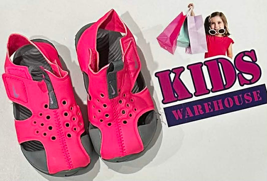 Nike Hot Pink, Grey Sandles Size US5/UK4.5 (Child)