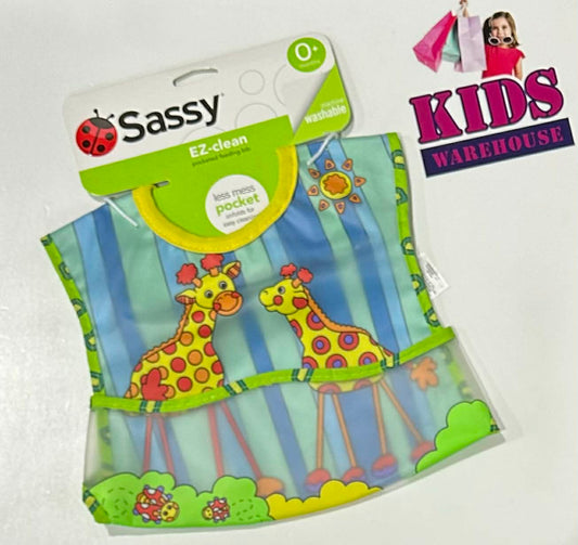 NEW Sassy EZ-Clean Pocketed Feeding Bib
