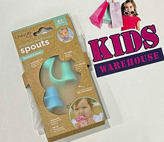 NEW Cherub Baby Universal Food Pouch Spouts Squeeze & Serve 6+ Months