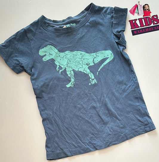 Cotton On Blue Top With T-Rex Print Size 7